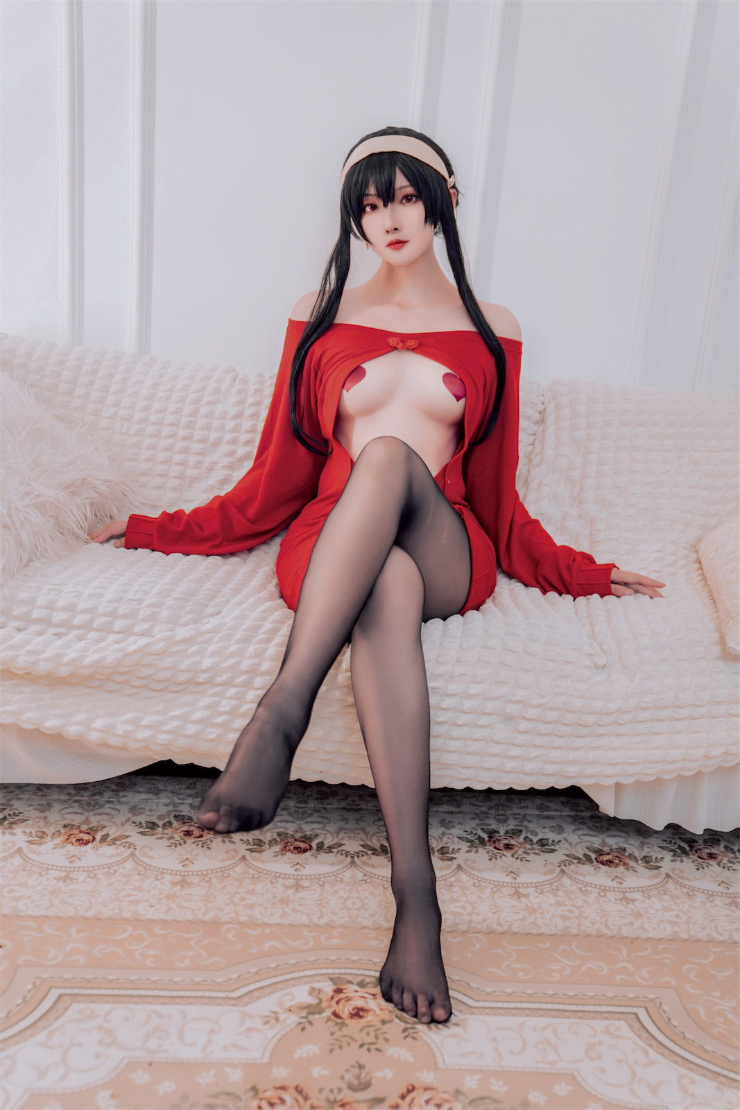 Natsuko_夏夏子 - 约尔红色毛衣 [36P] - 第4张 - 机器猫次元